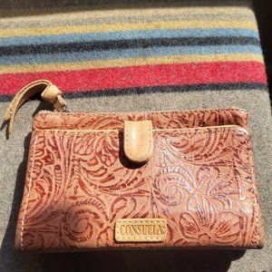 Consuela Leather tooled wallet